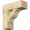 Ekena Millwork Funston Block Rough Sawn Bracket w/ Offset Brace, Douglas Fir, 8"W x 22"D x 22"H BKT0806X22X22FST05RDF - alternate 1